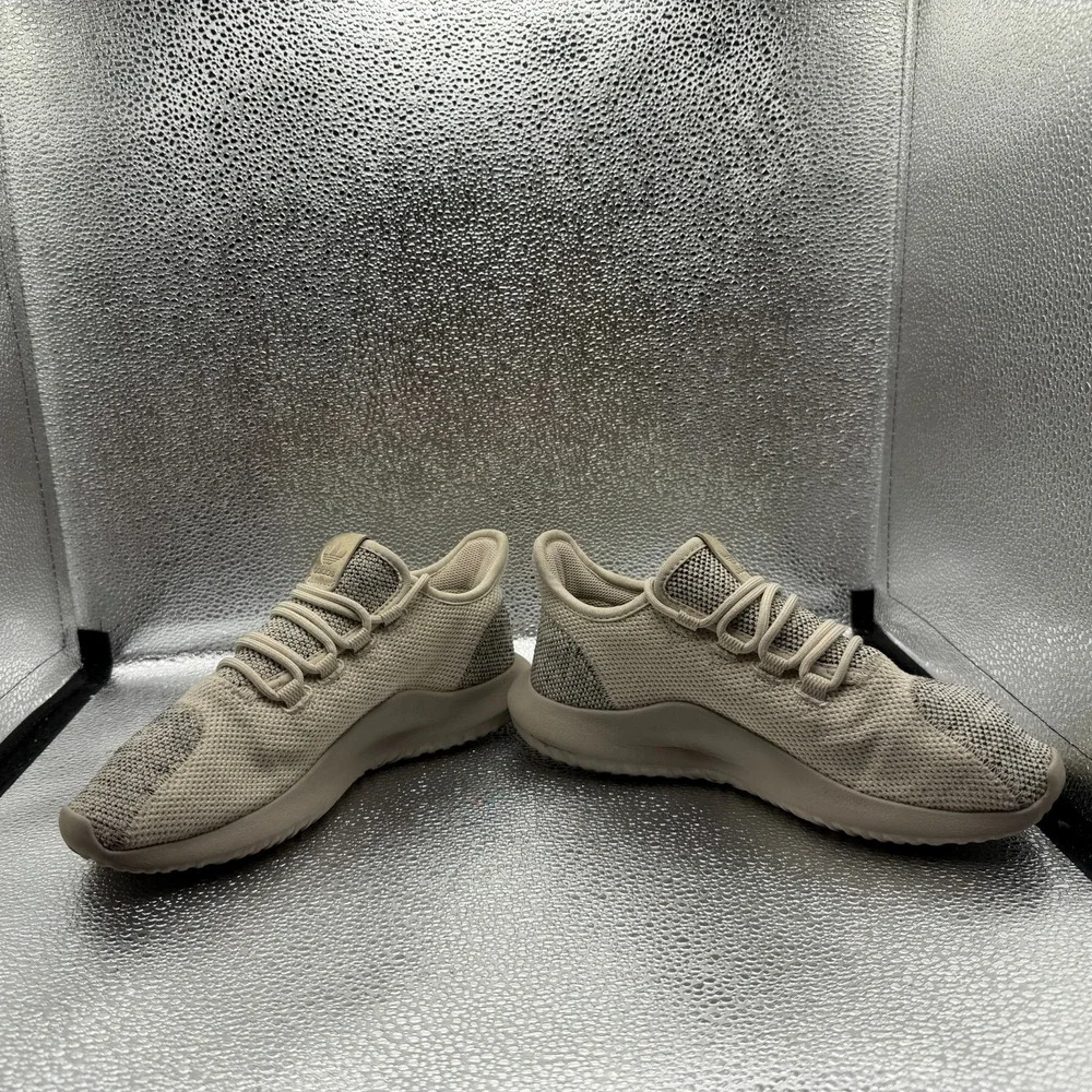 Size 5 Adidas Tubular Shadow Knit Beige Mens Trainers Athletic Shoes BB8877
